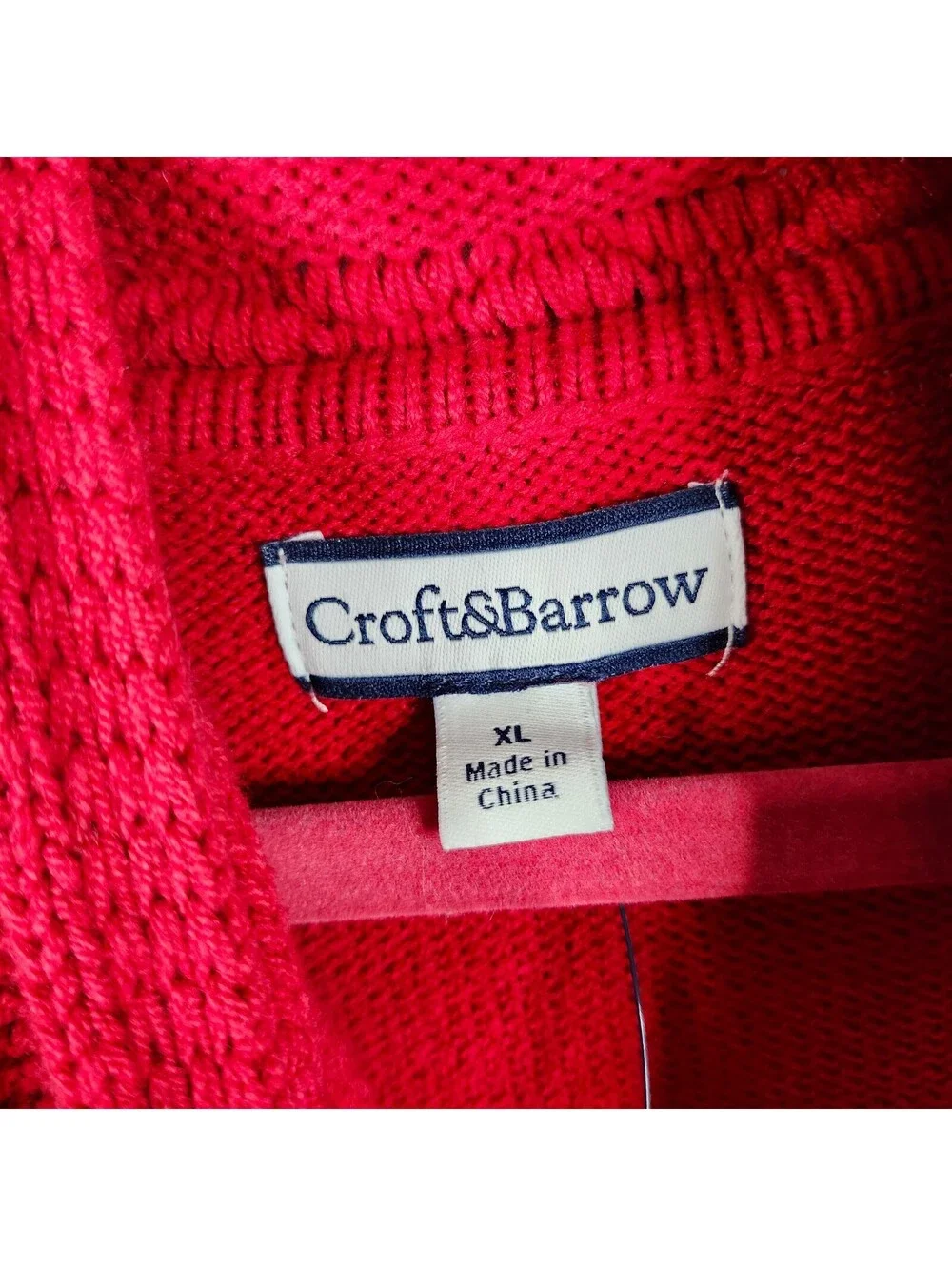 Croft & Barrow Sweater & Matching Scarf Set XL Red NWT Soft Knit Gift Set